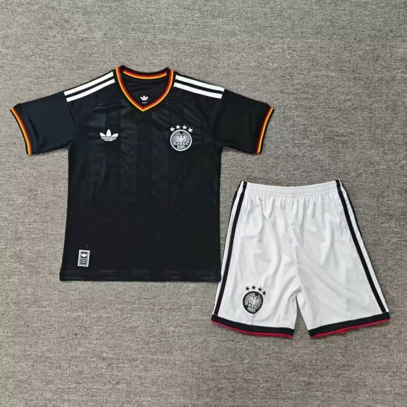 Kids Germany 2026 Black Soccer Jersey And Shorts Kids Germany 2026 Black Soccer Jersey And Shorts