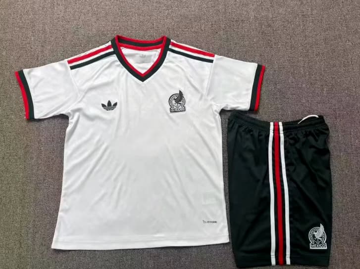 Kids Mexico 2026 Away Soccer Jersey And Shorts Kids Mexico 2026 Away Soccer Jersey And Shorts
