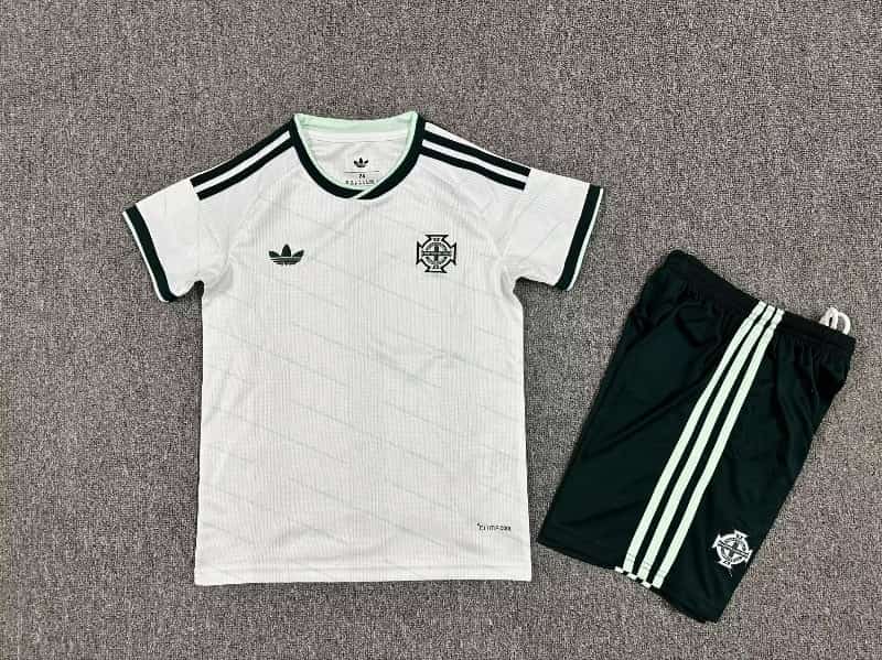 Kids Northern Ireland 2026 Away Soccer Jersey And Shorts Kids Northern Ireland 2026 Away Soccer Jersey And Shorts
