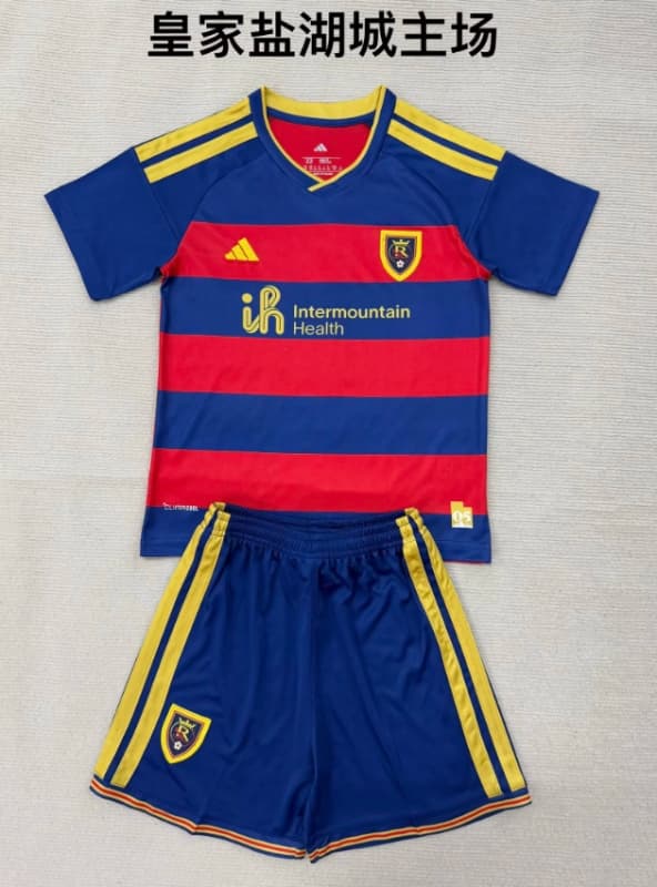 Kids Real Salt Lake 2026 Home Soccer Jersey And Shorts Kids Real Salt Lake 2026 Home Soccer Jersey And Shorts
