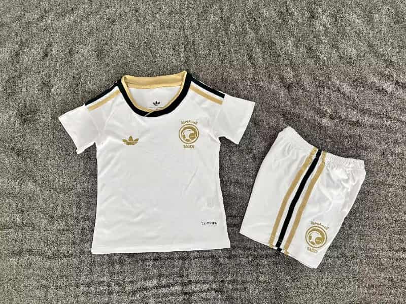Kids Saudi Arabia 2026 World Cup Away Soccer Jersey And Shorts Kids Saudi Arabia 2026 World Cup Away Soccer Jersey And Shorts