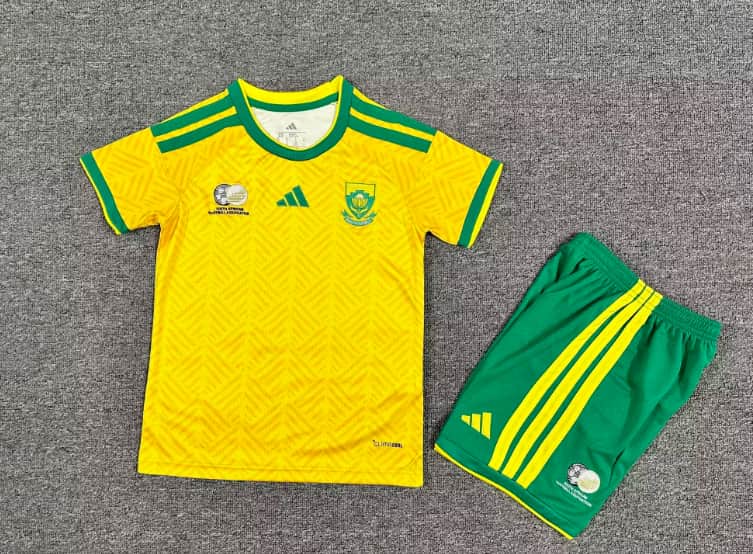Kids South Africa 2026 Home Soccer Jersey And Shorts Kids South Africa 2026 Home Soccer Jersey And Shorts