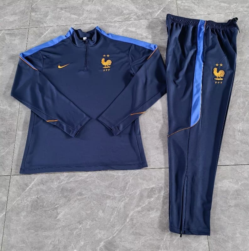 AAA Quality France 2026 Dark Blue Soccer Tracksuit 03 AAA Quality France 2026 Dark Blue Soccer Tracksuit 03