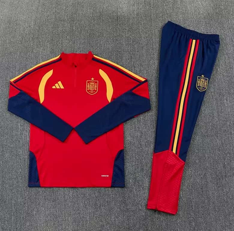 AAA Quality Spain 2026 Red Soccer Tracksuit 02 AAA Quality Spain 2026 Red Soccer Tracksuit 02