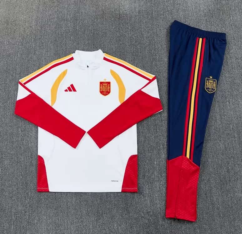 AAA Quality Spain 2026 White Soccer Tracksuit AAA Quality Spain 2026 White Soccer Tracksuit