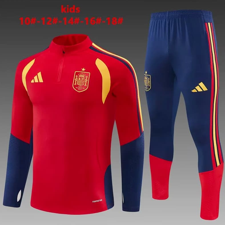 Kids AAA Quality Spain 2026 Red Soccer Tracksuit Kids AAA Quality Spain 2026 Red Soccer Tracksuit