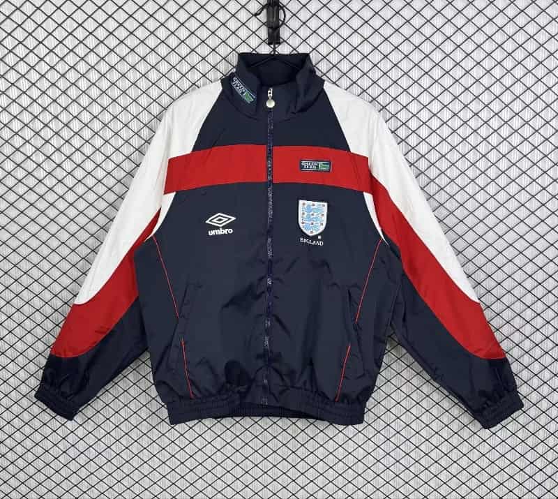 AAA Quality England 2026 Dark Blue Soccer Windbreaker 02 AAA Quality England 2026 Dark Blue Soccer Windbreaker 02