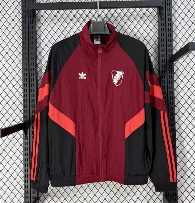 AAA Quality River Plate 2026 Red Soccer Windbreaker AAA Quality River Plate 2026 Red Soccer Windbreaker