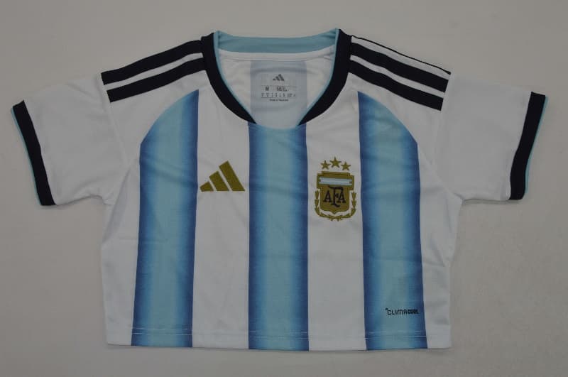 AAA Quality Argentina 2026 Home Women Cropped Soccer Jersey AAA Quality Argentina 2026 Home Women Cropped Soccer Jersey