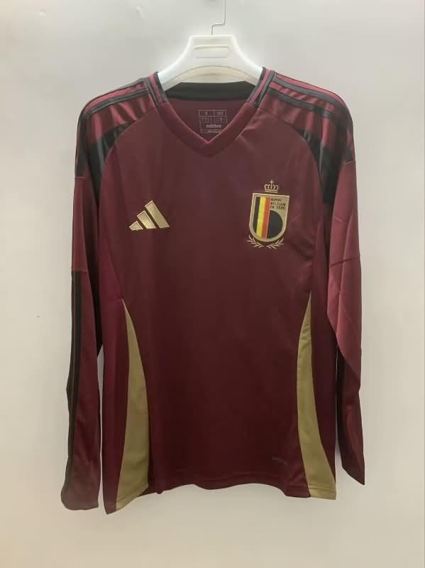 AAA Quality Belgium 2024 Home Long Sleeve Soccer Jersey