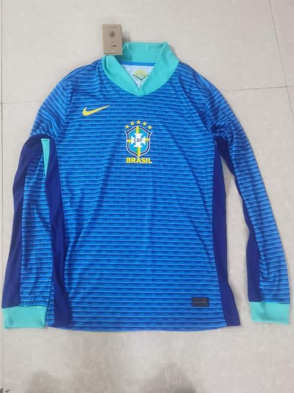 AAA Quality Brazil 2024 Copa America Away Long Sleeve Soccer Jersey (Player)