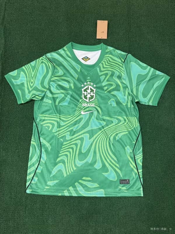 AAA Quality Brazil 2026 Goalkeeper Green Soccer Jersey 02 AAA Quality Brazil 2026 Goalkeeper Green Soccer Jersey 02