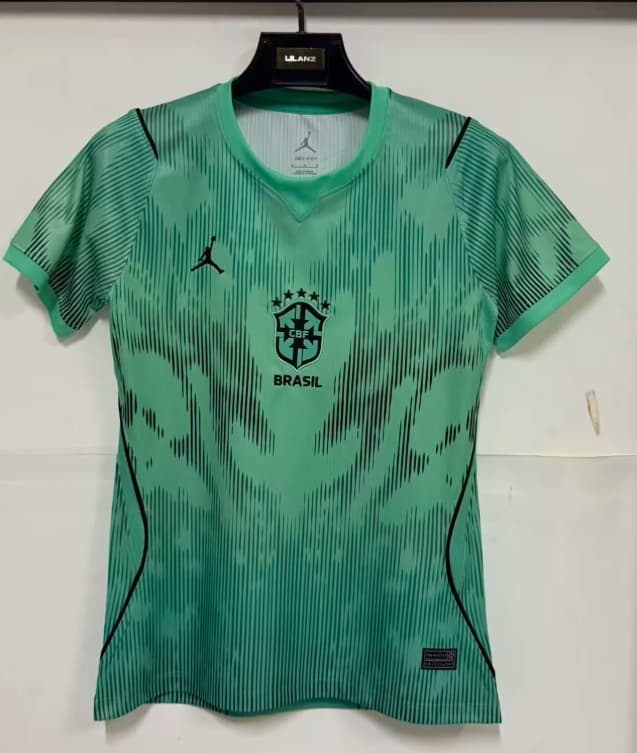 AAA Quality Brazil 2026 Goalkeeper Green Women Soccer Jersey AAA Quality Brazil 2026 Goalkeeper Green Women Soccer Jersey