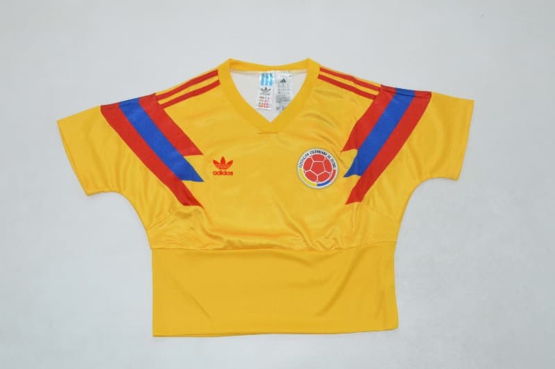 AAA Quality Columbia 1990 Home Women Cropped Soccer Jersey AAA Quality Columbia 1990 Home Women Cropped Soccer Jersey
