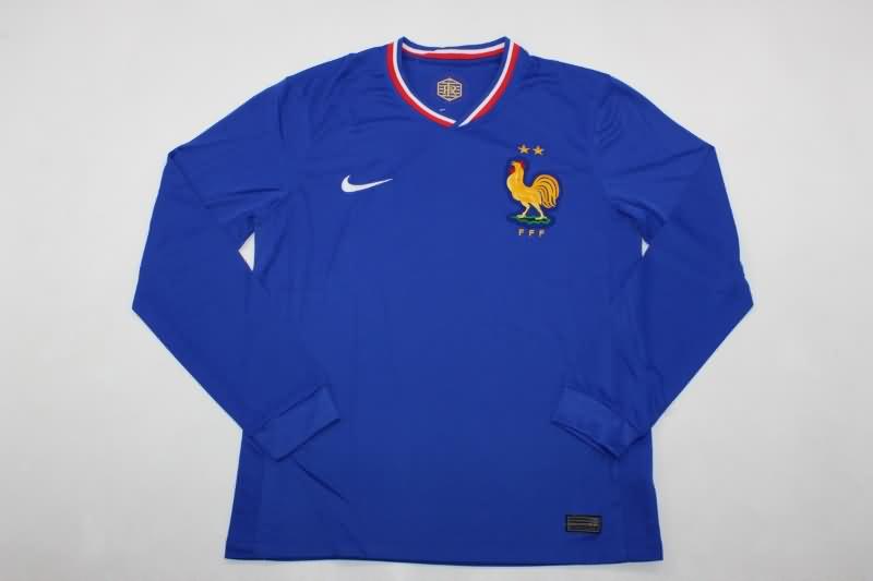 AAA Quality France 2024 Home Long Sleeve Soccer Jersey