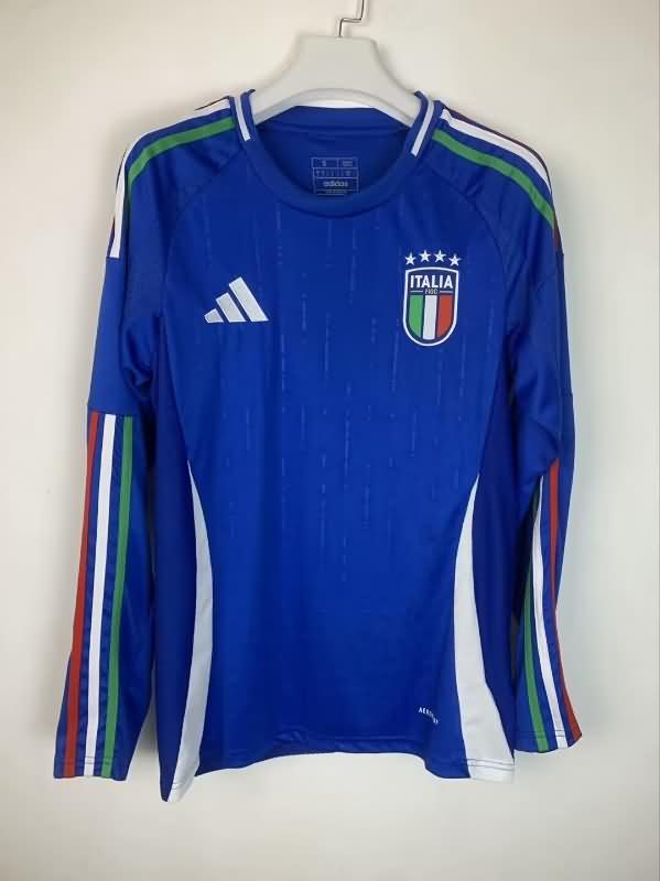 AAA Quality Italy 2024 Home Long Sleeve Soccer Jersey