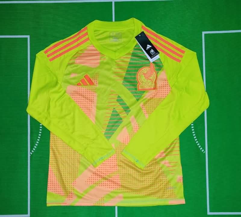 AAA Quality Mexico 2024 Copa America Goalkeeper Green Long Sleeve Soccer Jersey