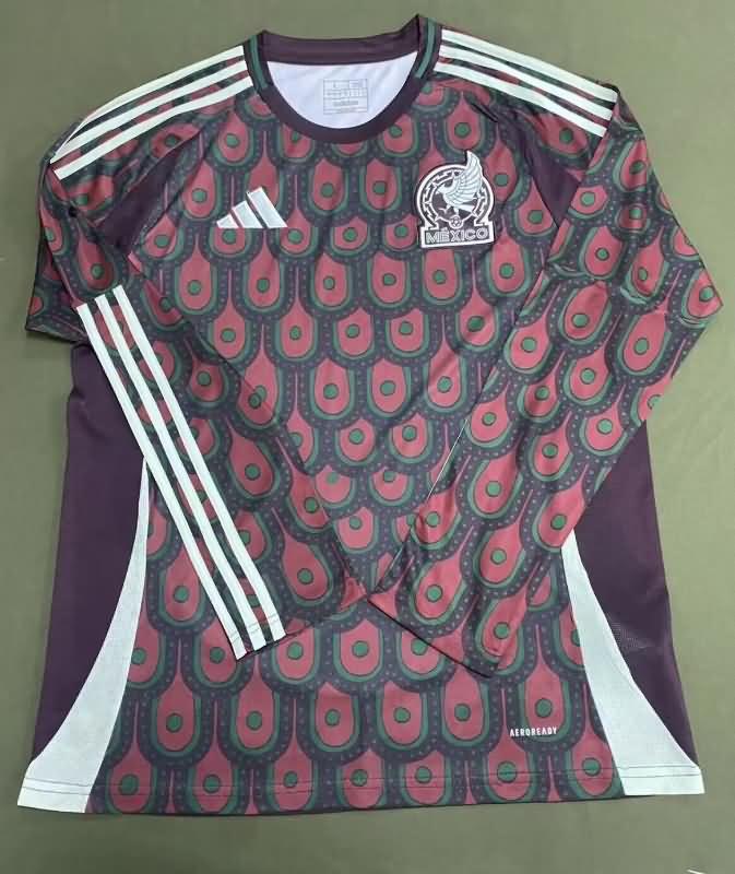 AAA Quality Mexico 2024 Copa America Home Long Sleeve Soccer Jersey