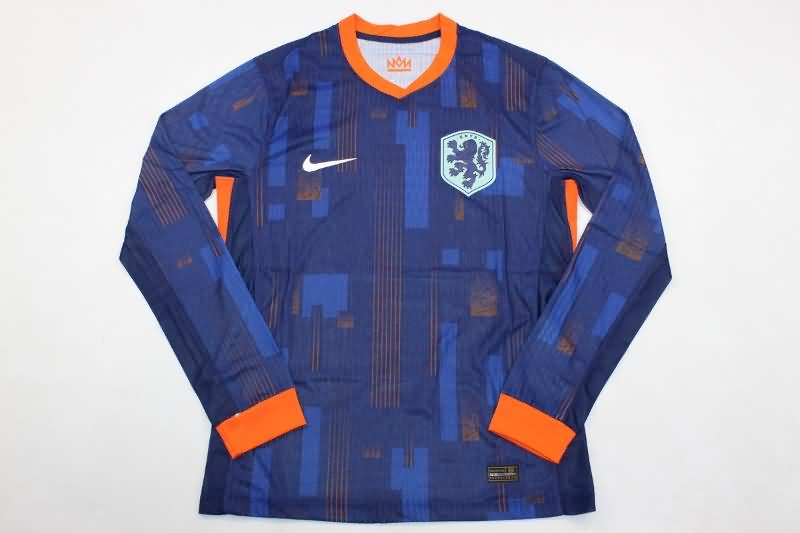 AAA Quality Netherlands 2024 Away Long Sleeve Soccer Jersey (Player)