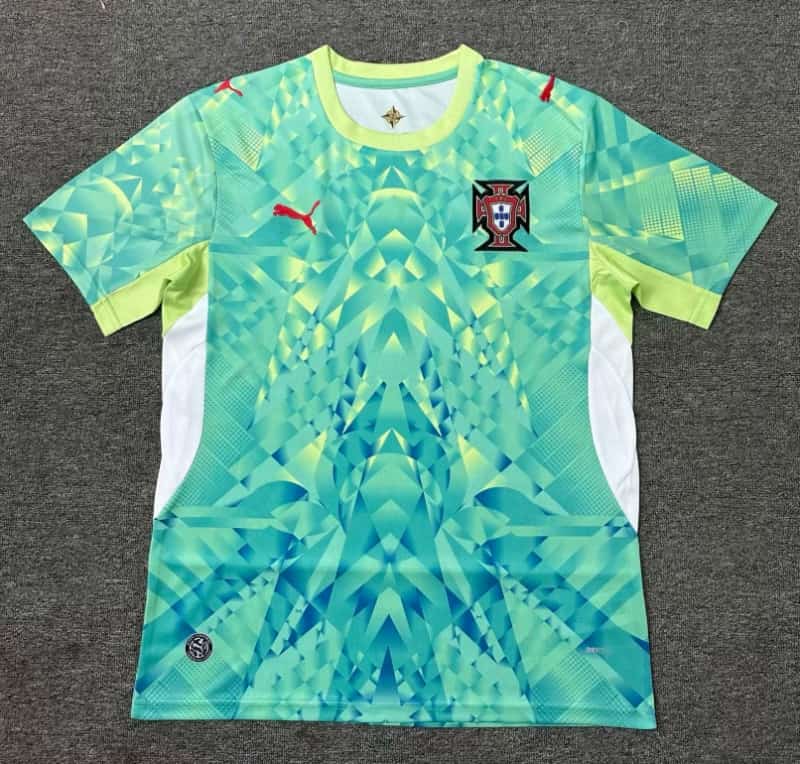 AAA Quality Portugal 2026 Goalkeeper Green Soccer Jersey AAA Quality Portugal 2026 Goalkeeper Green Soccer Jersey