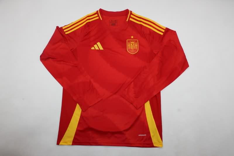 AAA Quality Spain 2024 Home Long Sleeve Soccer Jersey