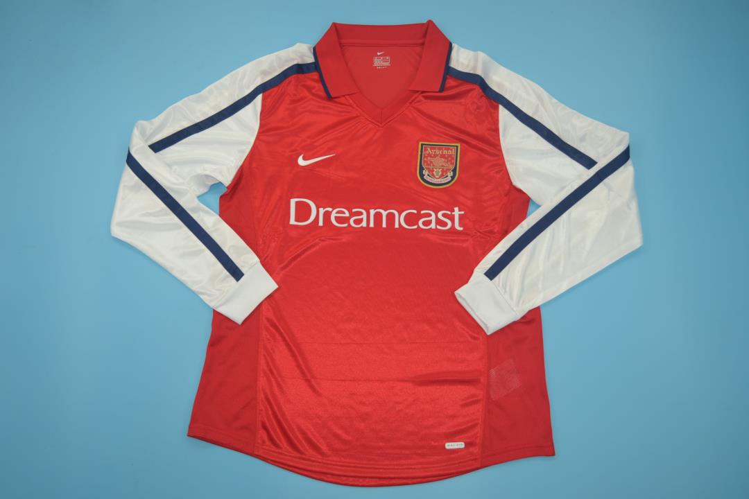 AAA Quality Arsenal 2000/02 Home Long Retro Soccer Jersey