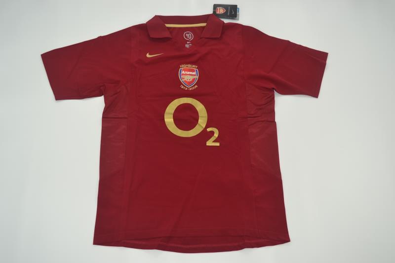 AAA Quality Arsenal 2005/06 Home Retro Soccer Jersey