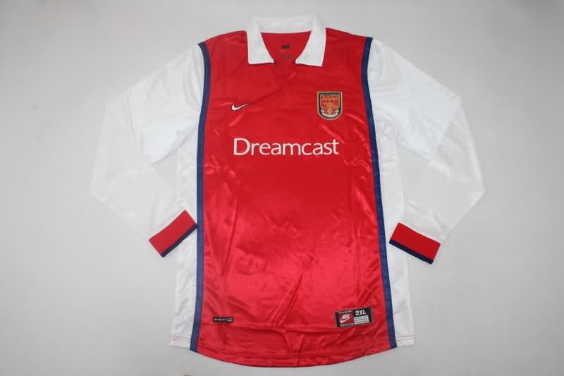 AAA Quality Arsenal 1999/00 Home Long Sleeve Retro Soccer Jersey