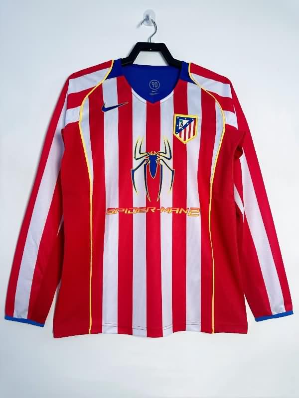 AAA Quality Atletico Madrid 2004/05 Home Long Sleeve Retro Soccer Jersey