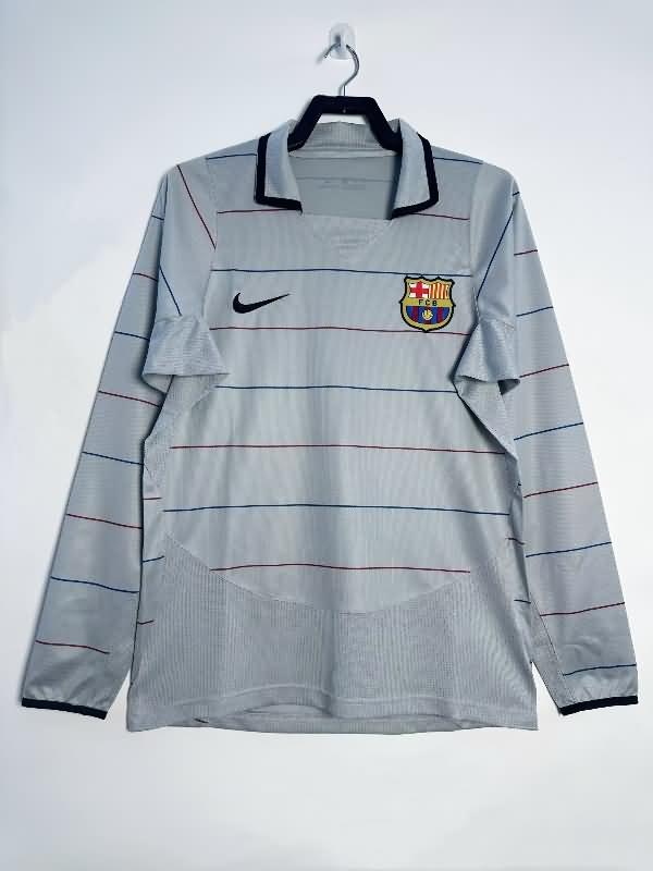 AAA Quality Barcelona 2003/04 Away Long Sleeve Retro Soccer Jersey