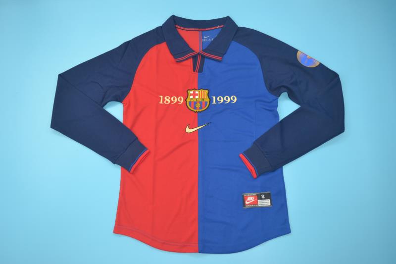 AAA Quality Barcelona 1999/2000 Home Long Retro Soccer Jersey
