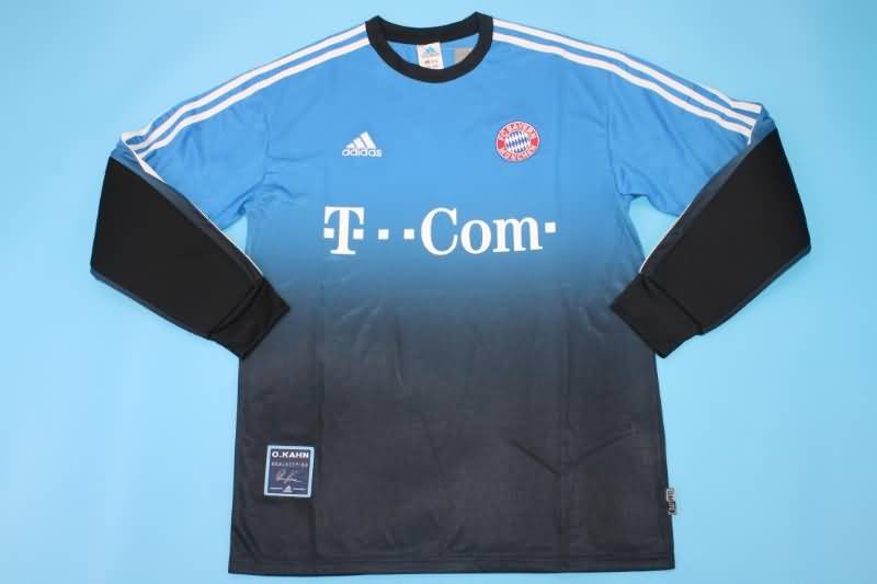 AAA Quality Bayern Munich 2002/03 Goalkeeper Black Blue Long Retro Soccer Jersey