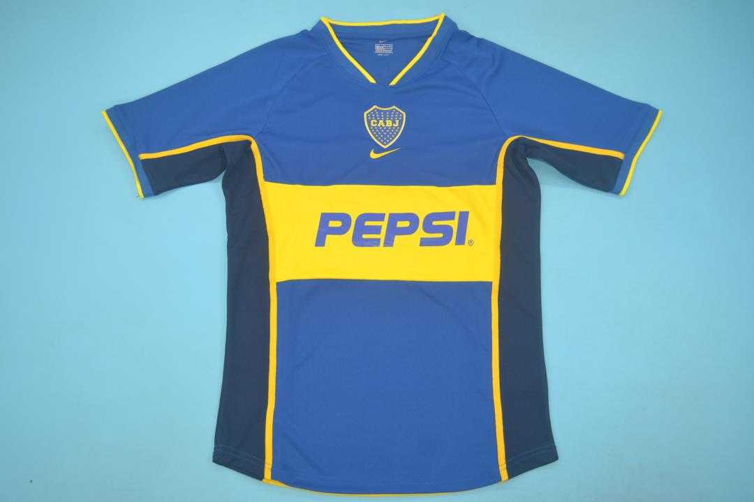 AAA Quality Boca Juniors 2002 Retro Home Soccer Jersey