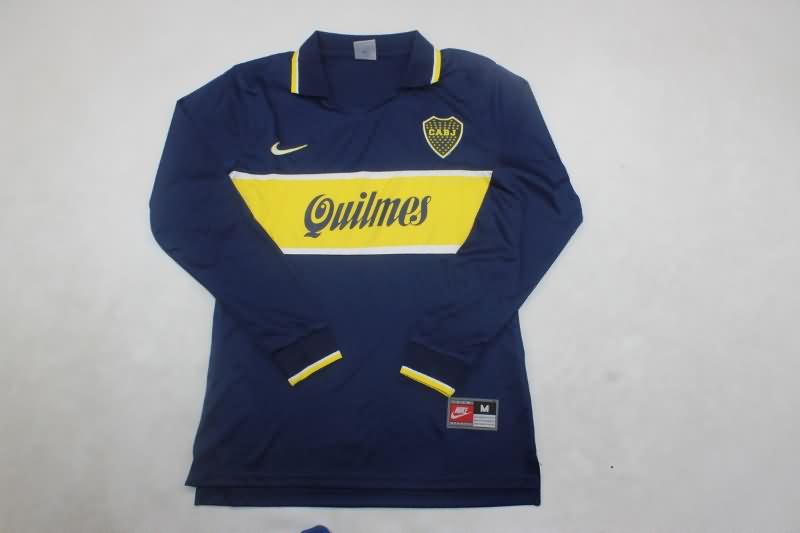 AAA Quality Boca Juniors 1996/97 Home Long Sleeve Retro Soccer Jersey