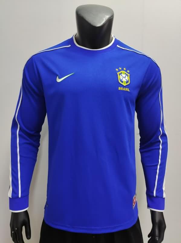 AAA Quality Brazil 1998 Away Long Sleeve Retro Soccer Jersey