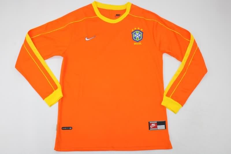 AAA Quality Brazil 1998 Goalkeeper Orange Retro Soccer Jersey