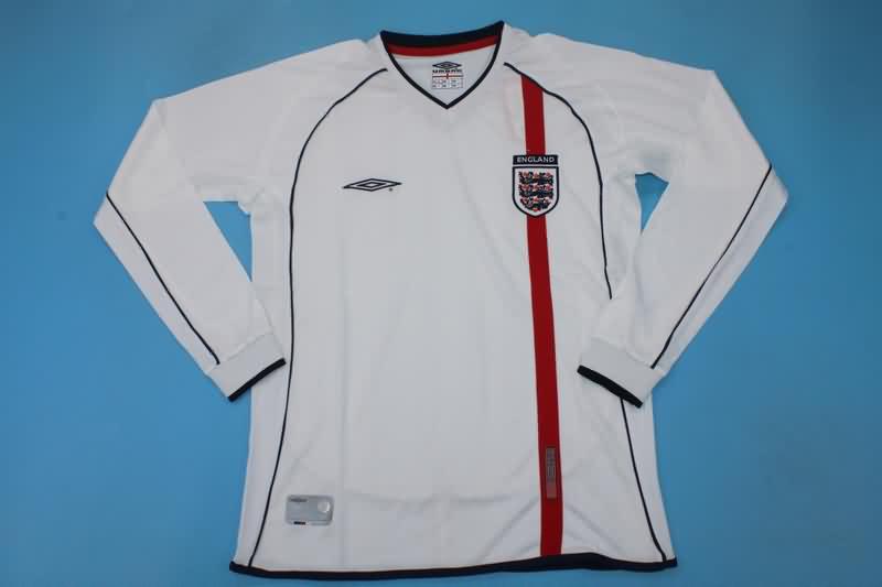 AAA Quality England 2002 Home Long Retro Soccer Jersey