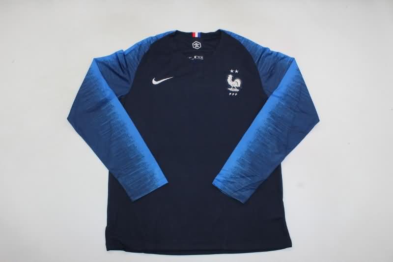 AAA Quality France 2018 Home Long Sleeve Retro Soccer Jersey