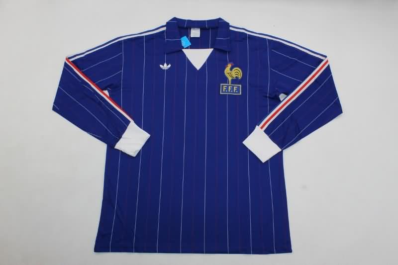AAA Quality France 1980/82 Home Long Sleeve Retro Soccer Jersey