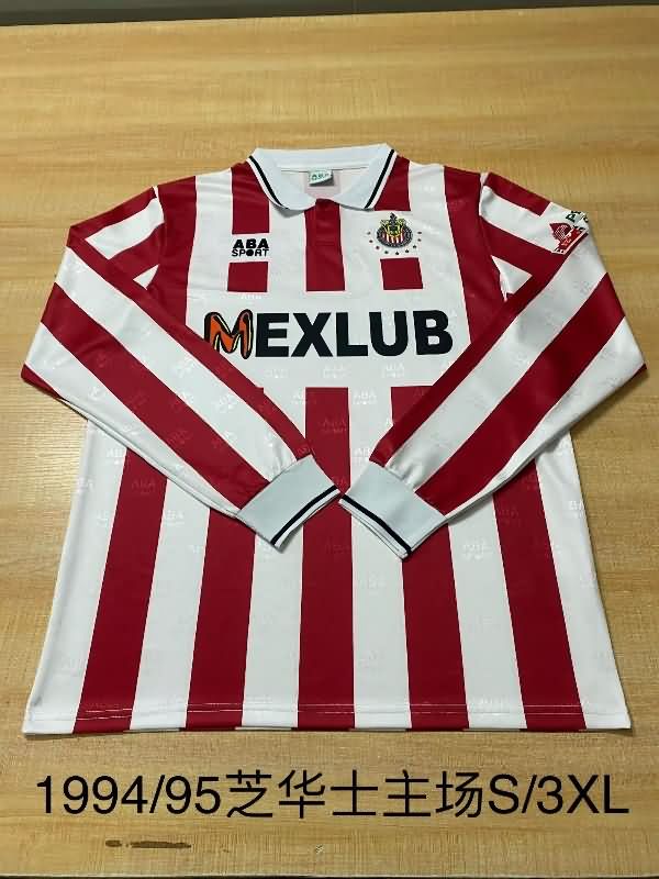 AAA Quality Guadalajara 1994/95 Home Retro Long Sleeve Soccer Jersey