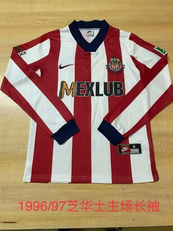 AAA Quality Guadalajara 1996/97 Home Long Sleeve Retro Soccer Jersey