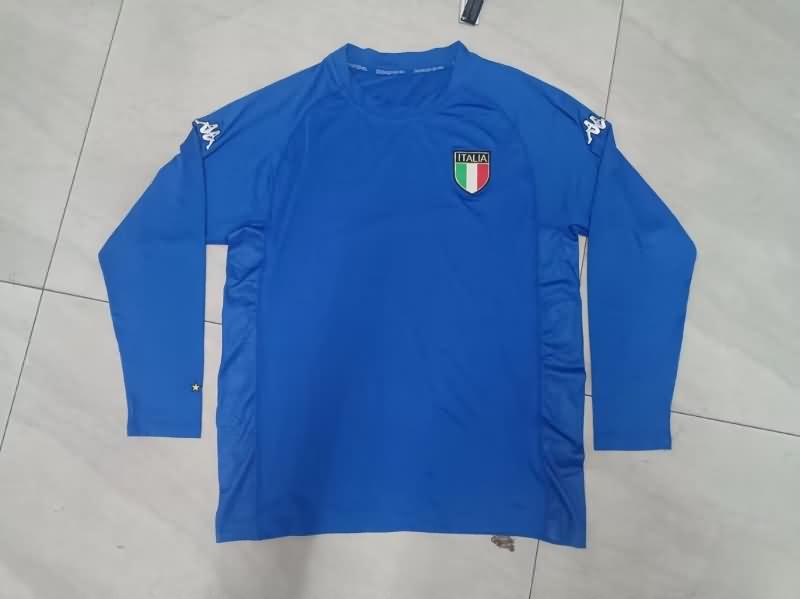 AAA Quality Italy 2002 Home Long Sleeve Retro Soccer Jersey