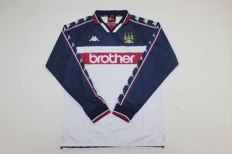 AAA Quality Manchester City 1997/98 Away Long Sleeve Retro Soccer Jersey AAA Quality Manchester City 1997/98 Away Long Sleeve Retro Soccer Jersey