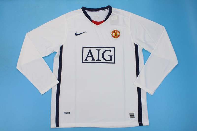 AAA Quality Manchester United 08/09 Away Long Retro Soccer Jersey