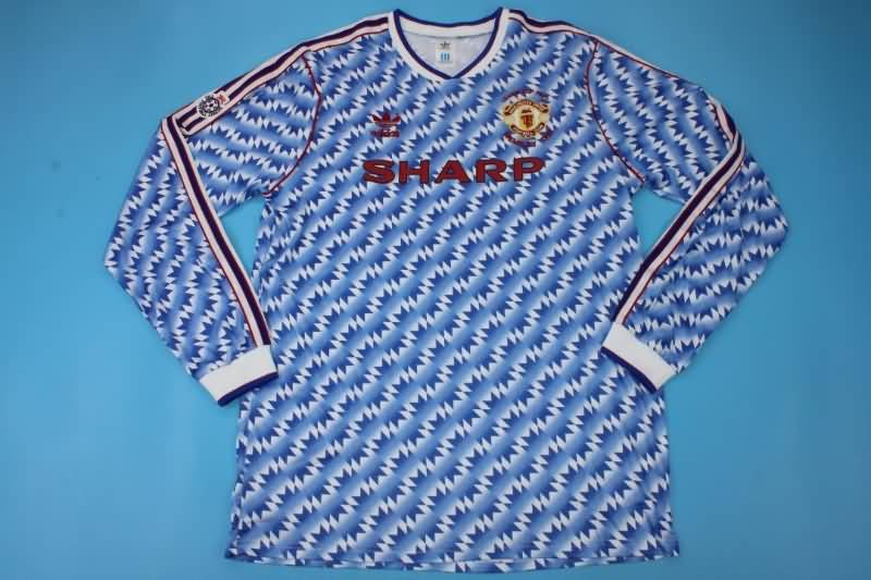 AAA Quality Manchester United 1990/92 Away Long Retro Soccer Jersey