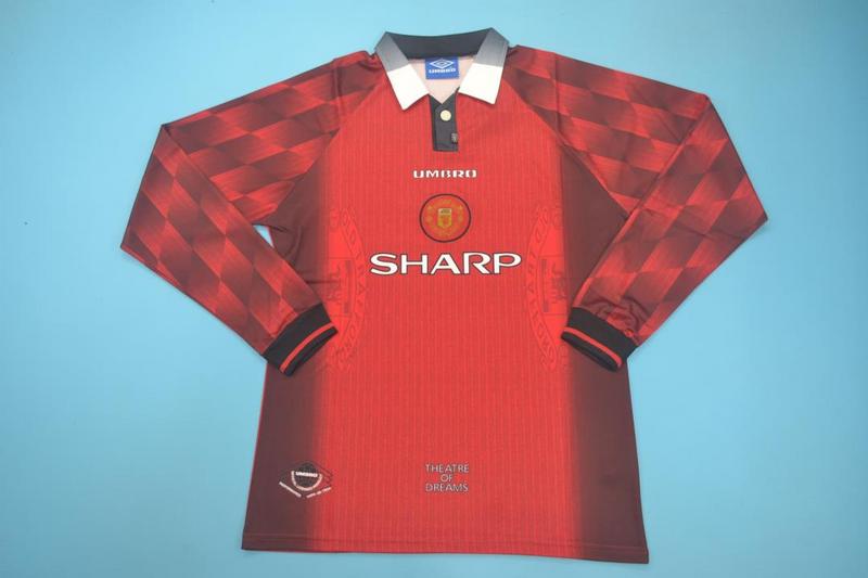 AAA Quality Manchester United 1996/98 Home L/S Retro Soccer Jersey