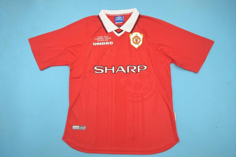 AAA Quality Manchester United 1998/99 UCL Home Retro Soccer Jersey