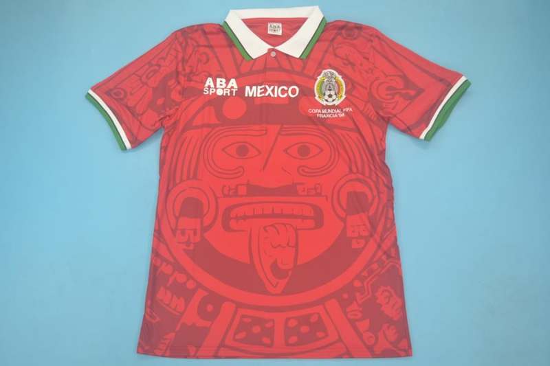 AAA Quality Mexico 1998 Red Retro Soccer Jersey