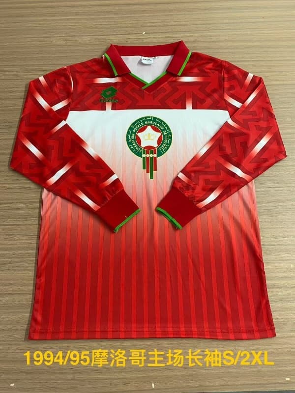AAA Quality Morocco 1994/95 Home Retro Long Sleeve Soccer Jersey AAA Quality Morocco 1994/95 Home Retro Long Sleeve Soccer Jersey