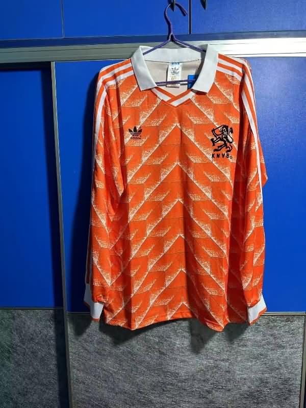 AAA Quality Netherlands 1988 Home Retro Long Sleeve Soccer Jersey